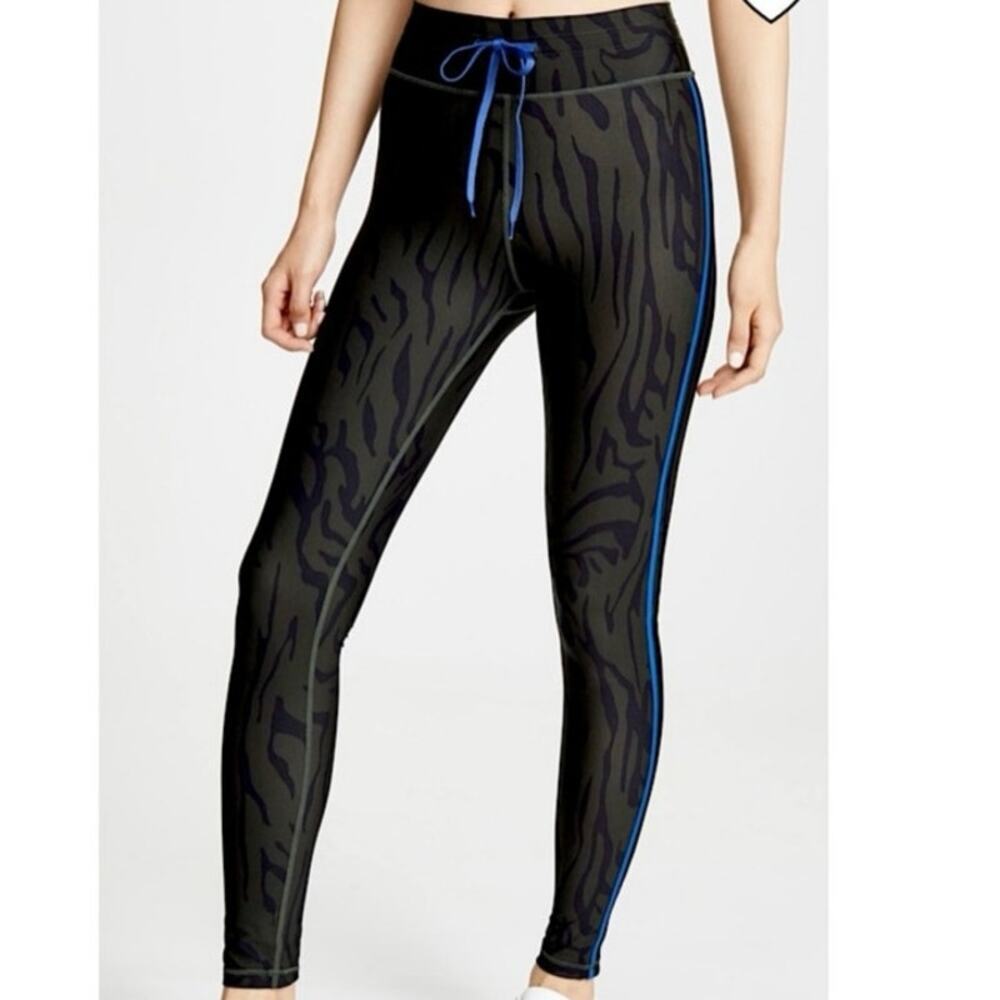 The Upside Midnight Tiger High Rise Yoga Pants Revolve Army Green Black EUC XS